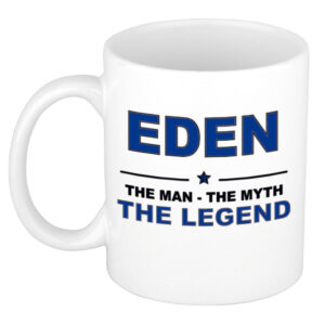 Eden The man, The myth the legend pensioen cadeau mok/beker 300 ml