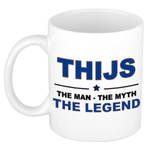 Thijs The man, The myth the legend pensioen cadeau mok/beker 300 ml