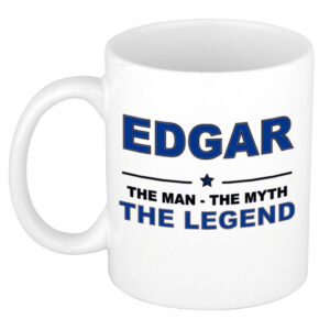Edgar The man, The myth the legend pensioen cadeau mok/beker 300 ml