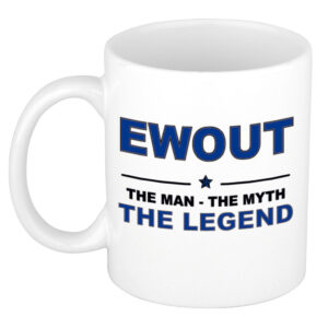 Ewout The man, The myth the legend pensioen cadeau mok/beker 300 ml