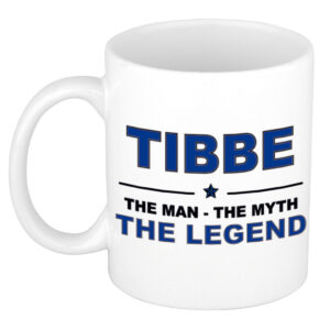Tibbe The man, The myth the legend pensioen cadeau mok/beker 300 ml