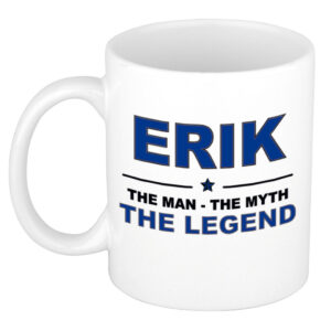 Erik The man, The myth the legend pensioen cadeau mok/beker 300 ml