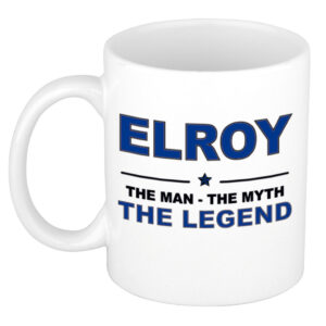 Elroy The man, The myth the legend pensioen cadeau mok/beker 300 ml