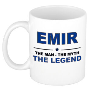 Emir The man, The myth the legend pensioen cadeau mok/beker 300 ml