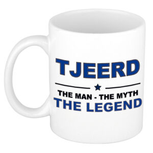 Tjeerd The man, The myth the legend pensioen cadeau mok/beker 300 ml