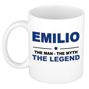 Emilio The man, The myth the legend pensioen cadeau mok/beker 300 ml