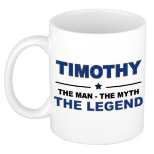 Timothy The man, The myth the legend pensioen cadeau mok/beker 300 ml