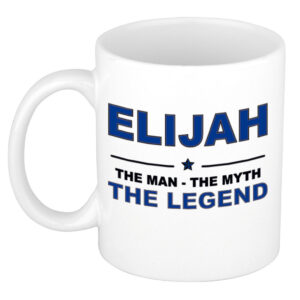 Elijah The man, The myth the legend pensioen cadeau mok/beker 300 ml