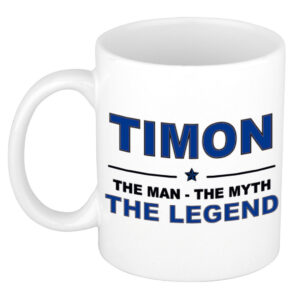 Timon The man, The myth the legend pensioen cadeau mok/beker 300 ml