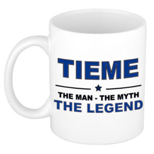 Tieme The man, The myth the legend pensioen cadeau mok/beker 300 ml