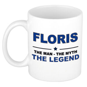 Floris The man, The myth the legend pensioen cadeau mok/beker 300 ml