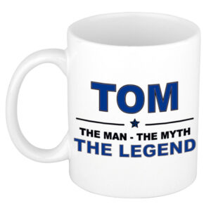 Tom The man, The myth the legend pensioen cadeau mok/beker 300 ml