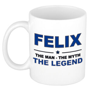 Felix The man, The myth the legend pensioen cadeau mok/beker 300 ml