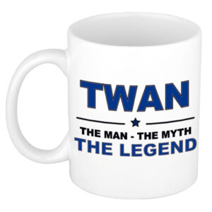 Twan The man, The myth the legend pensioen cadeau mok/beker 300 ml