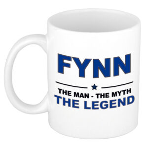 Fynn The man, The myth the legend pensioen cadeau mok/beker 300 ml