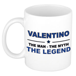 Valentino The man, The myth the legend pensioen cadeau mok/beker 300 ml