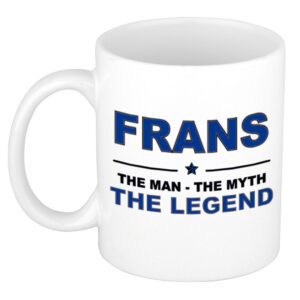 Frans The man, The myth the legend pensioen cadeau mok/beker 300 ml