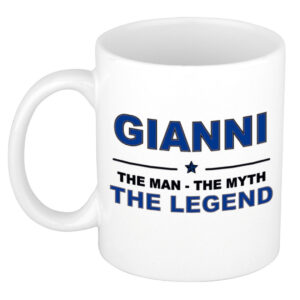 Gianni The man, The myth the legend pensioen cadeau mok/beker 300 ml