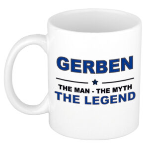 Gerben The man, The myth the legend pensioen cadeau mok/beker 300 ml