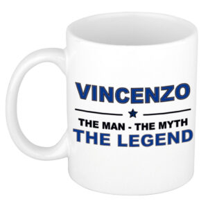 Vincenzo The man, The myth the legend pensioen cadeau mok/beker 300 ml