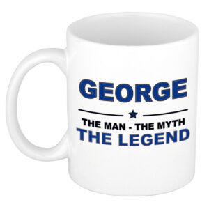 George The man, The myth the legend pensioen cadeau mok/beker 300 ml