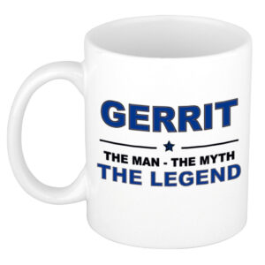 Gerrit The man, The myth the legend pensioen cadeau mok/beker 300 ml