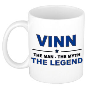 Vinn The man, The myth the legend pensioen cadeau mok/beker 300 ml