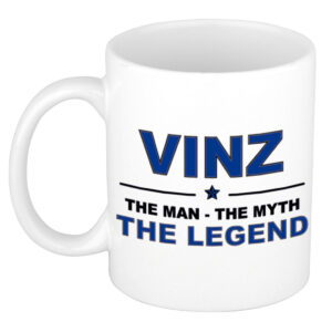 Vinz The man, The myth the legend pensioen cadeau mok/beker 300 ml