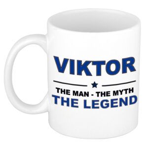 Viktor The man, The myth the legend pensioen cadeau mok/beker 300 ml