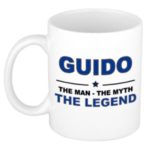 Guido The man, The myth the legend pensioen cadeau mok/beker 300 ml