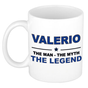 Valerio The man, The myth the legend pensioen cadeau mok/beker 300 ml