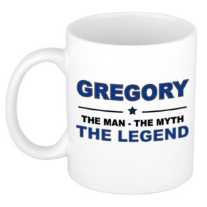 Gregory The man, The myth the legend pensioen cadeau mok/beker 300 ml
