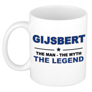 Gijsbert The man, The myth the legend pensioen cadeau mok/beker 300 ml