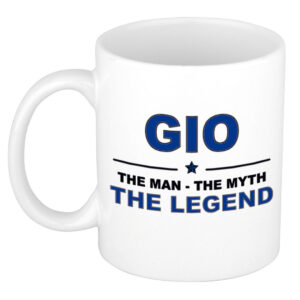 Gio The man, The myth the legend pensioen cadeau mok/beker 300 ml