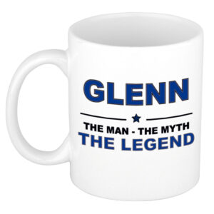 Glenn The man, The myth the legend pensioen cadeau mok/beker 300 ml
