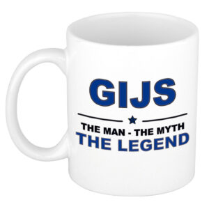 Gijs The man, The myth the legend pensioen cadeau mok/beker 300 ml