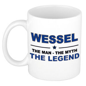 Wessel The man, The myth the legend pensioen cadeau mok/beker 300 ml