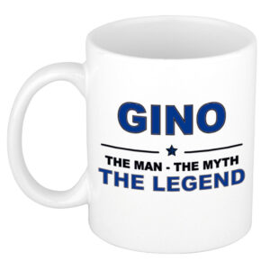 Gino The man, The myth the legend pensioen cadeau mok/beker 300 ml