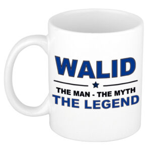 Walid The man, The myth the legend pensioen cadeau mok/beker 300 ml