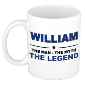 William The man, The myth the legend pensioen cadeau mok/beker 300 ml