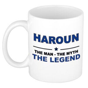Haroun The man, The myth the legend pensioen cadeau mok/beker 300 ml