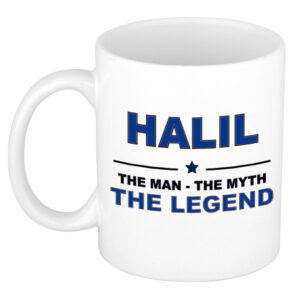 Halil The man, The myth the legend pensioen cadeau mok/beker 300 ml