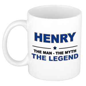 Henry The man, The myth the legend pensioen cadeau mok/beker 300 ml