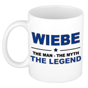 Wiebe The man, The myth the legend pensioen cadeau mok/beker 300 ml