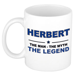 Herbert The man, The myth the legend pensioen cadeau mok/beker 300 ml