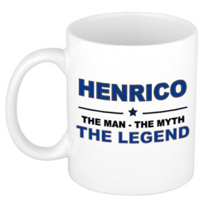 Henrico The man, The myth the legend pensioen cadeau mok/beker 300 ml