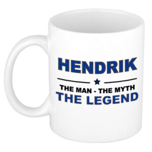Hendrik The man, The myth the legend pensioen cadeau mok/beker 300 ml