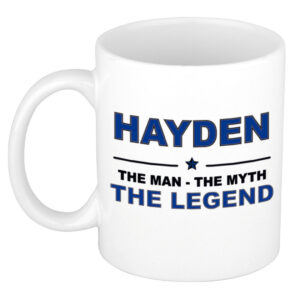 Hayden The man, The myth the legend pensioen cadeau mok/beker 300 ml