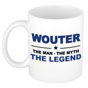 Wouter The man, The myth the legend pensioen cadeau mok/beker 300 ml
