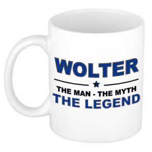 Wolter The man, The myth the legend pensioen cadeau mok/beker 300 ml